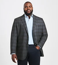 Modern Fit Plaid Woven Sport Jacket