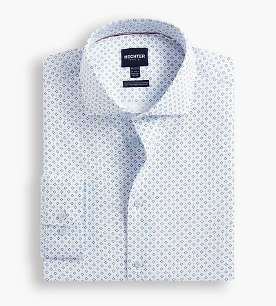 Modern Fit Non-Iron Geo  Print Dress Shirt