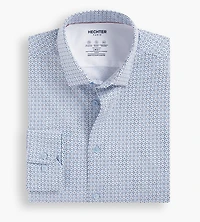 Modern Fit 360 Stretch Knit Geo Print Dress Shirt