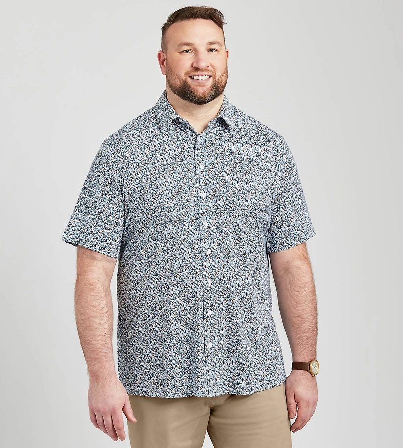 Allover Floral Knit Shirt