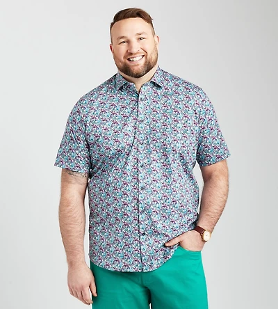 Leaf Print Casual Shirt