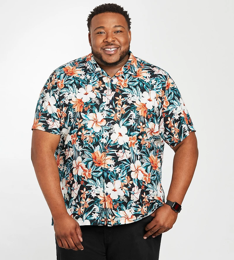 Midnight Blooms Short Sleeve Casual Shirt