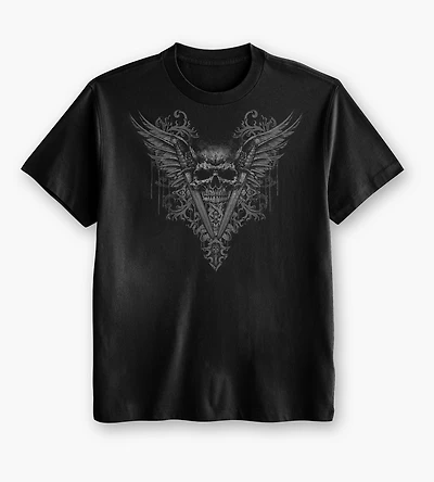Winged Skull Graphic Tee
