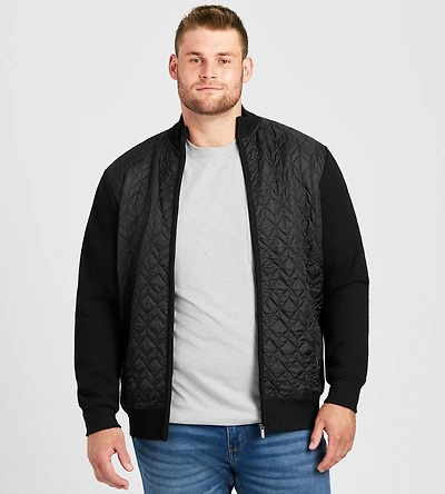 Mixed Media Fleece Lined Cardigan