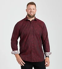 Non-Iron Floral Jacquard Shirt