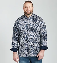 Non-Iron Allover Floral Jacquard Shirt