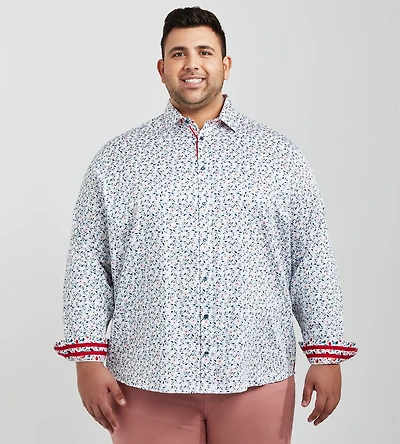 Leaf Print Casual Shirt