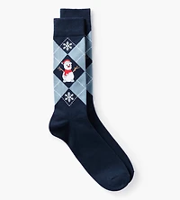 Argyle Snowman Socks