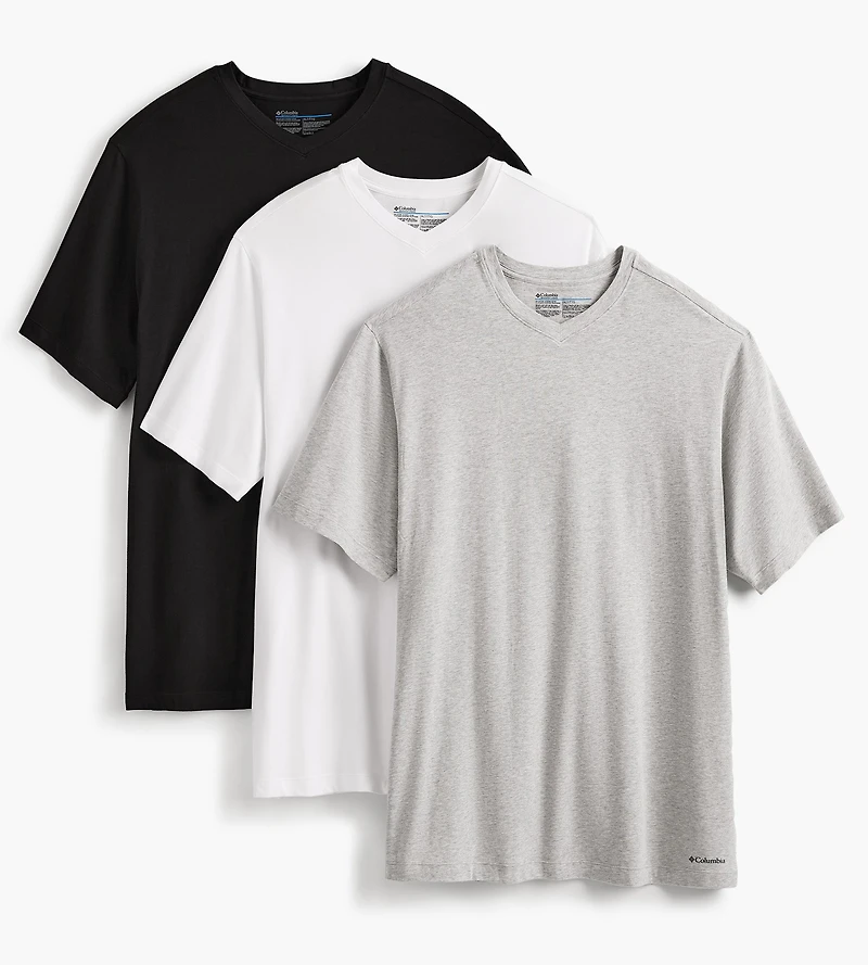 3 Pack Cotton Stretch V-Neck Tees