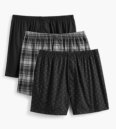 3-Pack Patterned Woven Boxers