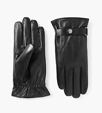 3 Point Snap Wrist Leather Gloves