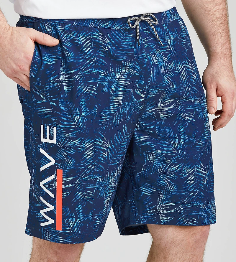 Palm Leaf Print Swim Shorts
