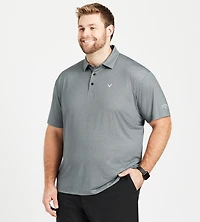 Heathered Geo Print Polo