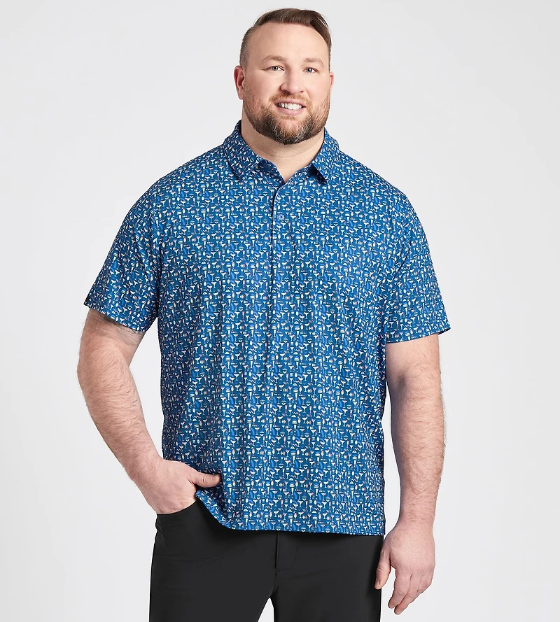 Cocktail Print Polo
