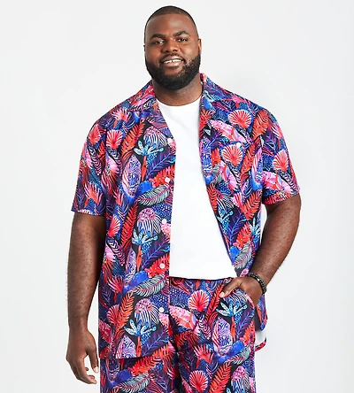 Feather Print Resort Shirt