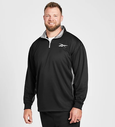 1/4 Zip Long Sleeve Top With Side Panel