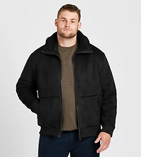 Sherpa Lined Suede Bomber