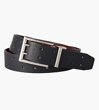 Double-Prong Reversible Leather Belt