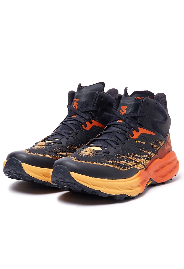 Hoka One One HOKA Speedgoat 5 GORE-TEX Mid Blue Graphite Amber - Men\'s Boots - S Hoka One One HOKA Speedgoat 5 GORE-TEX Mid Blue Graphite  main image 4