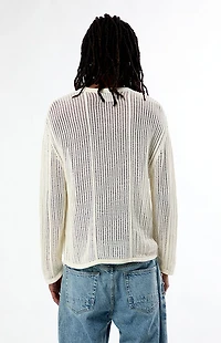 Pacsun Sunset Open Knit Crew Neck Sweater