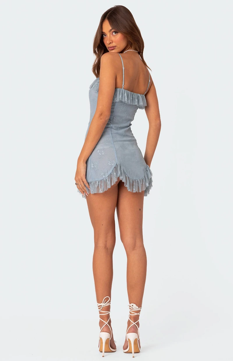 Edikted Fairy Girl Lace Mini Dress