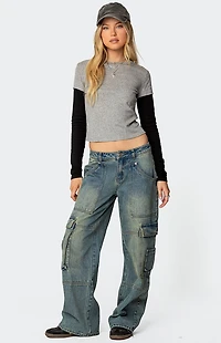 Edikted Lucine Layered Long Sleeve T-Shirt