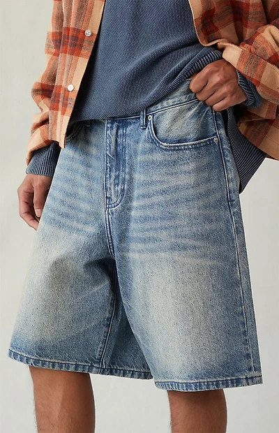 Pacsun Medium Indigo Tint Baggy Denim Shorts