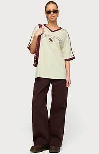 Edikted Petite Roman Low Rise Baggy Jeans