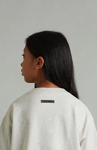 Fear of God ESSENTIALS Kids Heather Oatmeal Classic Short Sleeve T-Shirt