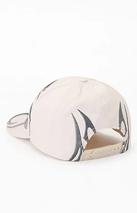 Pacsun Cream Ascend Logo Snapback Hat