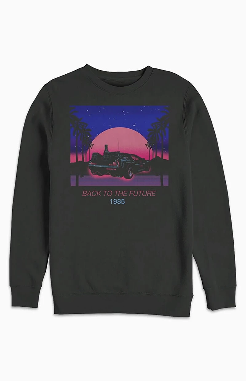 Neon Back To The Future Crew Neck Sweatshirt