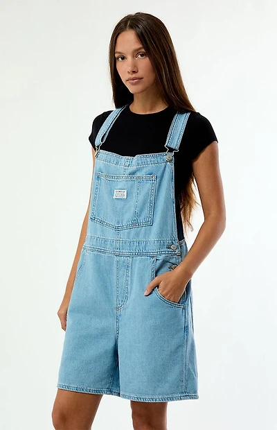 Levi's I Will Light Blue Vintage Short Overalls
