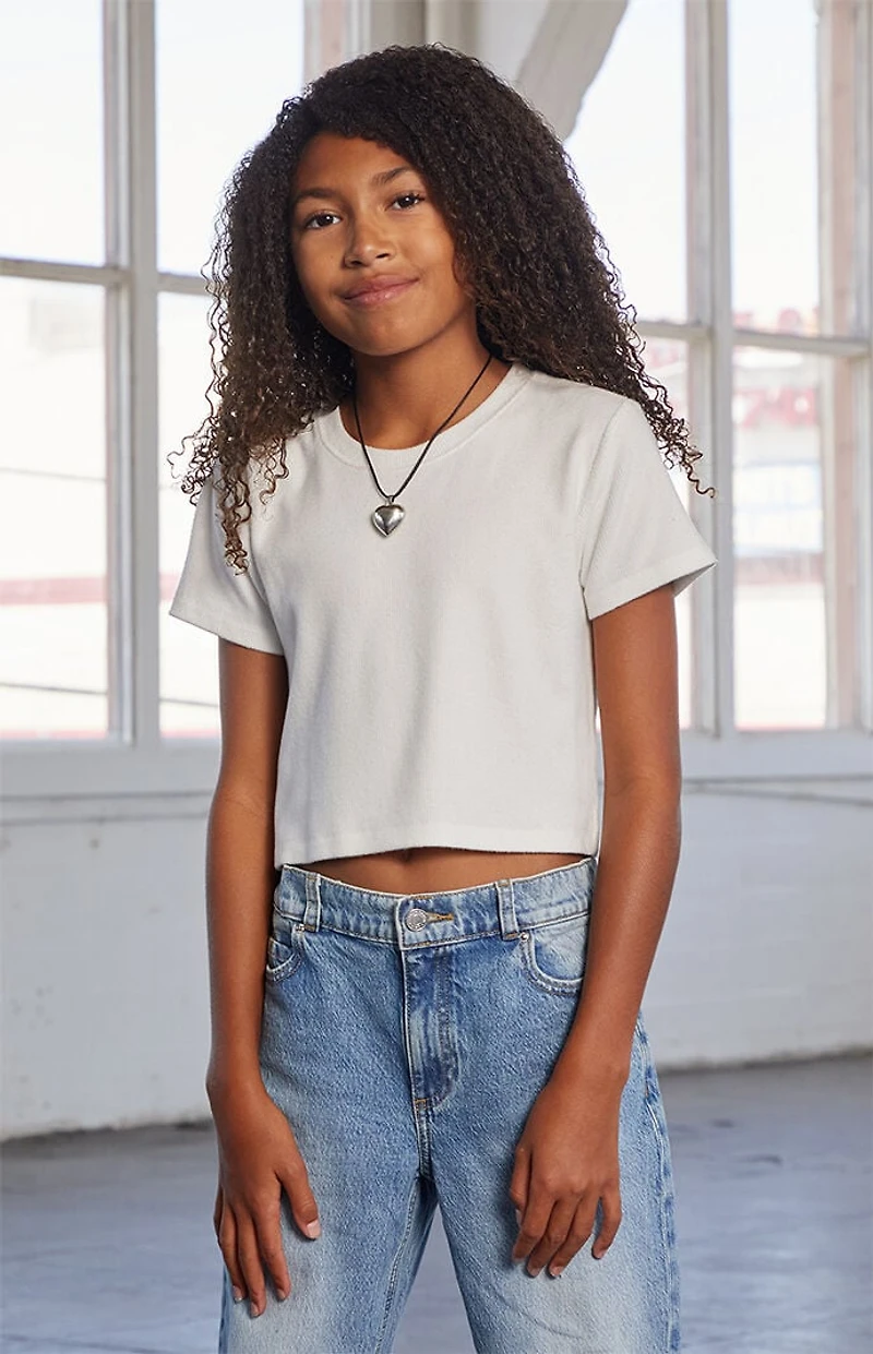 Pacsun Kids Brushed Solid Ribbed Skimmer T-Shirt