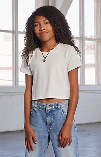 Pacsun Kids Brushed Solid Ribbed Skimmer T-Shirt