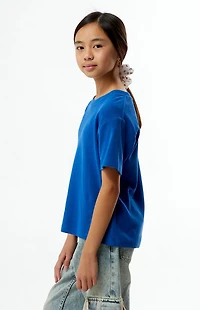 Pacsun Kids Blue Waffle Knit T-Shirt