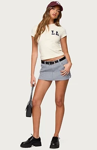 Edikted Liliane Striped Mini Skort