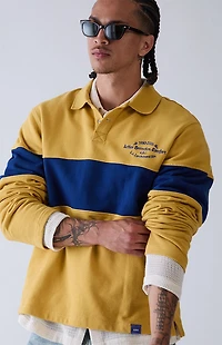 A.R.C. Yellow Long Sleeve Rugby Polo Shirt