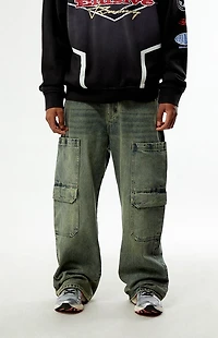 Pacsun Blake Extreme Baggy Jeans Cargo Medium Blue Tint