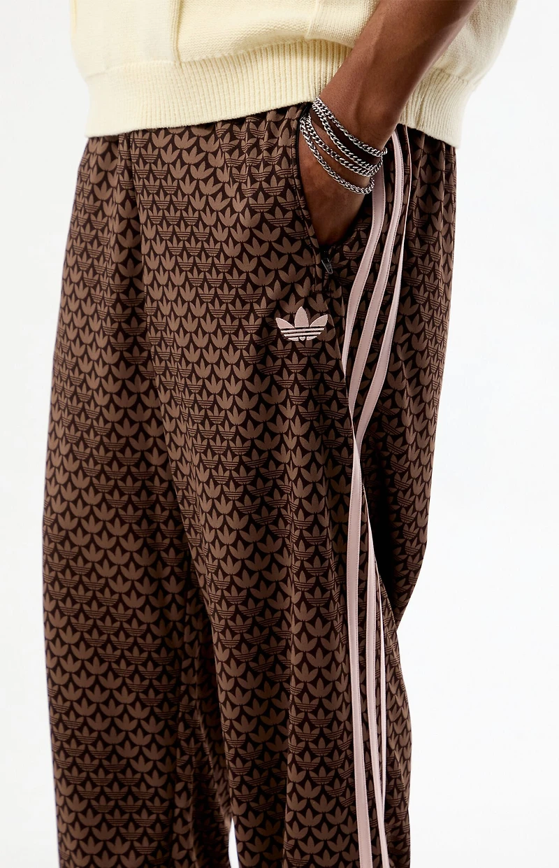 adidas Brown Firebird Monogram Loose Track Pants