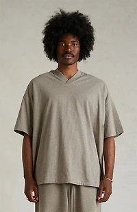 Fear of God ESSENTIALS Heather Grey V-Neck T-Shirt