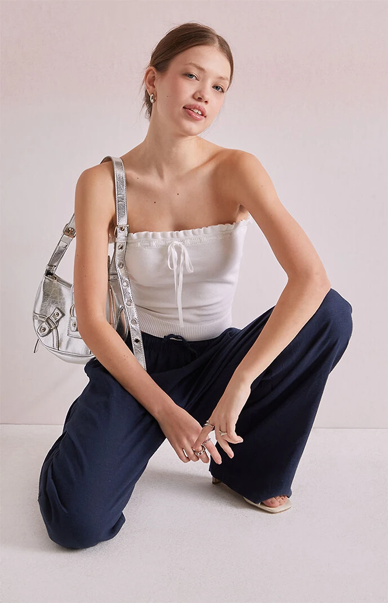 Beverly and Beck Ruffle Edge Tube Top