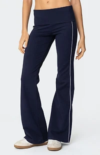 Edikted Livie Fold Over Flared Leggings