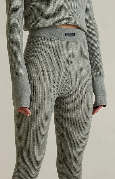 Fear of God ESSENTIALS Women's Concrete Heather Waffle Knit Leggings