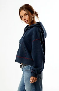 Ford I Love Zip Up Cropped Hoodie