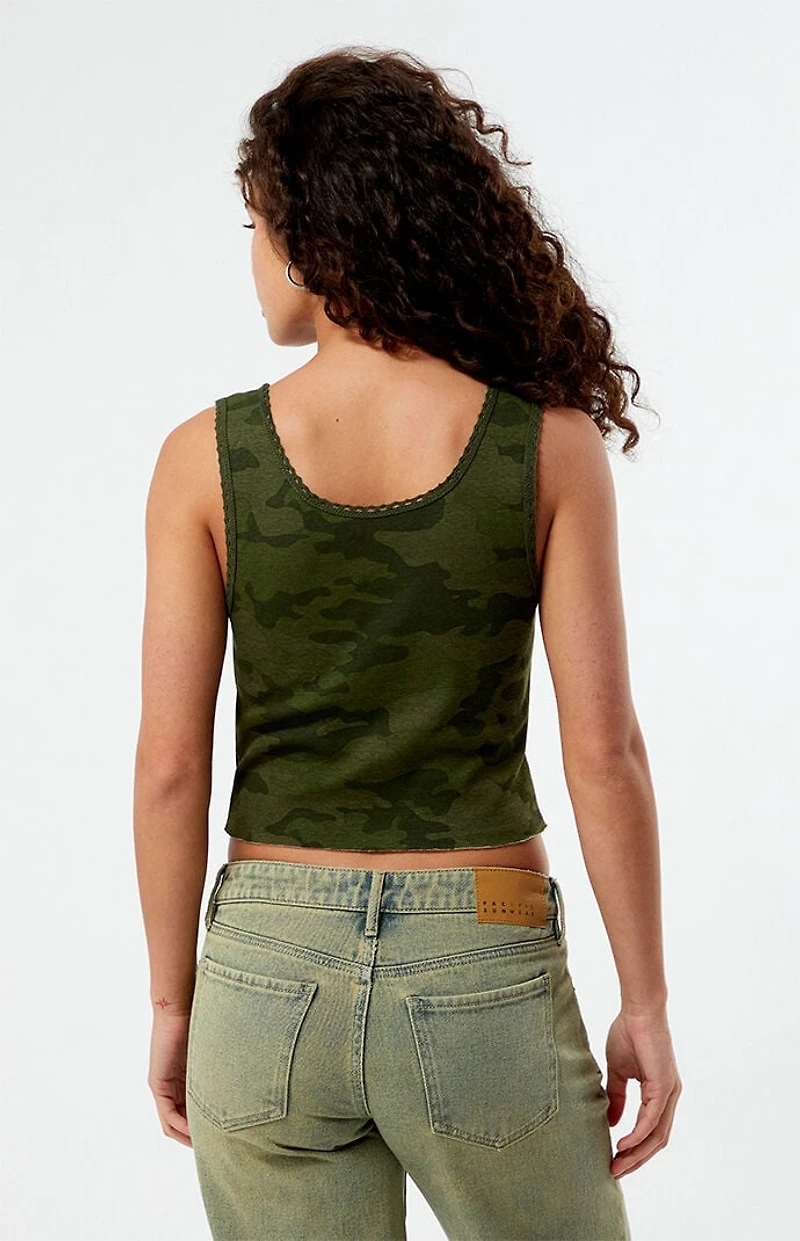 PS / LA Camo Babe Cropped Tank Top