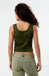 PS / LA Camo Babe Cropped Tank Top