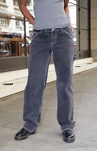 John Galt Black Crispina Low Rise Carpenter Jeans