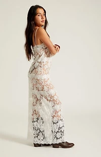 Beverly and Beck Agnes Sheer Lace Festival Maxi Dress