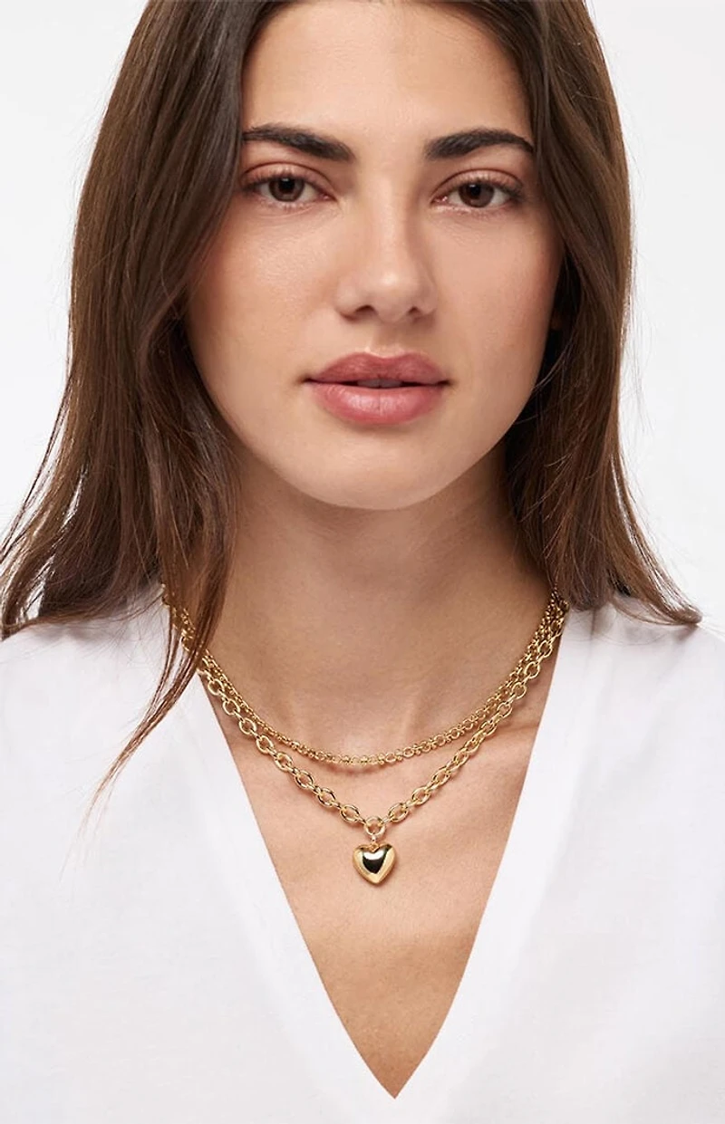 Ana Luisa Lev Bold Gold Heart Necklace