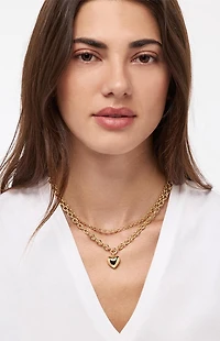Ana Luisa Lev Bold Gold Heart Necklace
